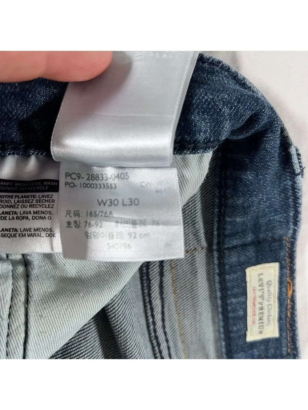 Levi's Premium 512 Slim Taper Jeans Men's W30 L30 Medium Wash Blue Big E